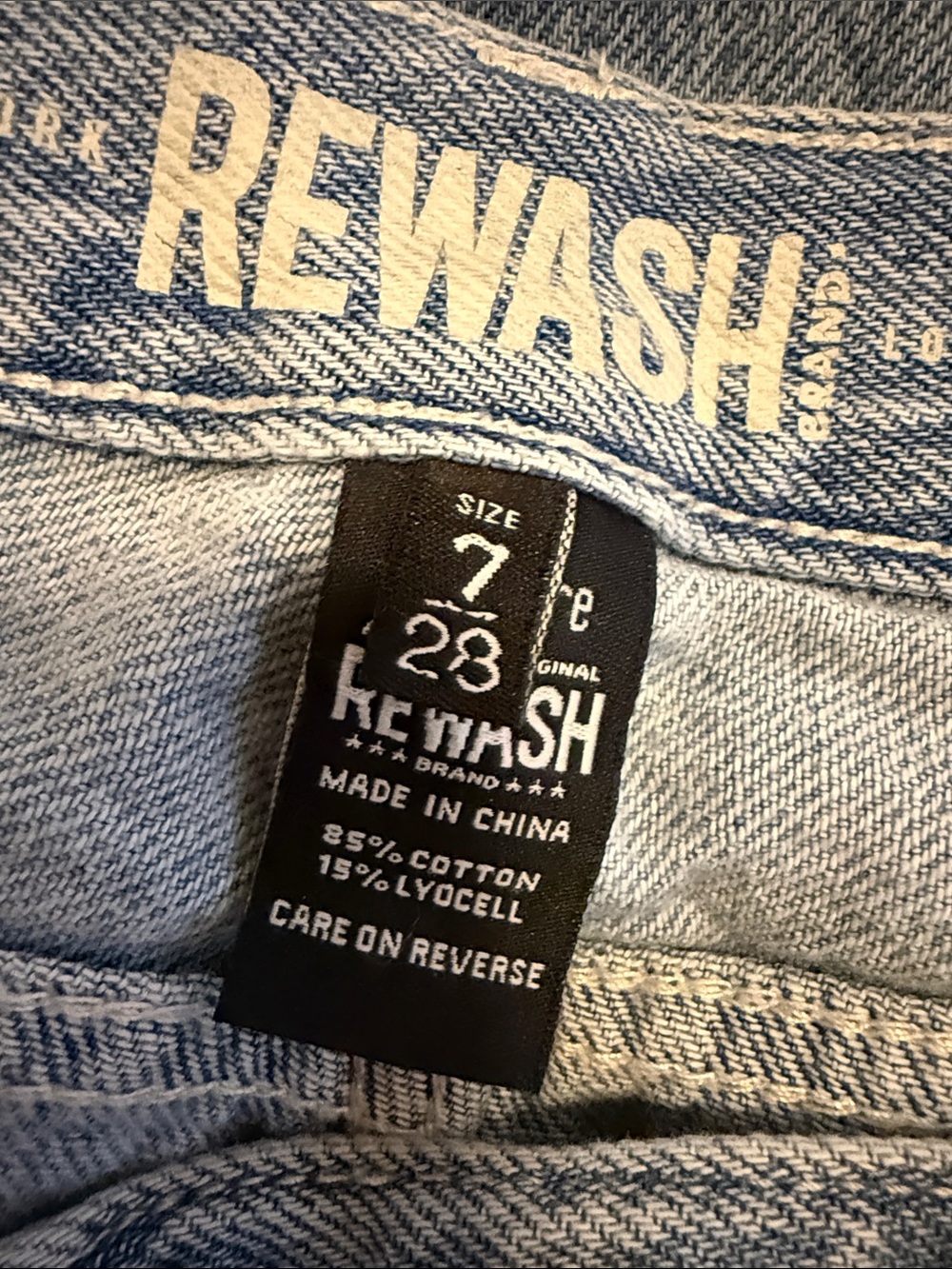 REWASH brand baggy jeans Classic fit 7/28 - Picture 3 of 4